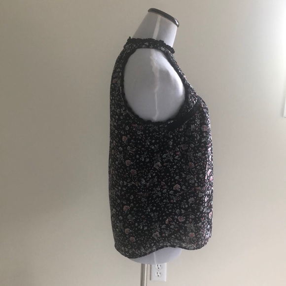 Anthropologie Maeve Black Sleeveless Lace Blouse - Picture 3 of 8